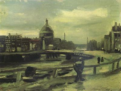 Vincent Van Gogh View of Amsterdam from Central Station (nn04) oil painting picture
